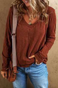 Style: CasualFit: LooseFabric: PolyesterPattern: SolidElement: NonTop Length: ShortNeckline: V-NeckSleeve Type: RegularSleeve Length: Long SleeveMain Composition: PolyesterSeason: Spring/Fall Sweater Sleeves, Sleeve Sweater, Long Sleeve Sweater, Sweater Shirt, Composition, Long Sleeve