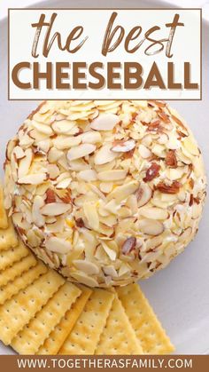 the best cheeseball recipe with almonds and crackers