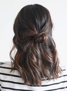 Easy Casual Hairstyles, Fishtail Braid, Lob Hairstyle, Relaxed Hair, Half Up Hair, Hair Dos, Straight Hair, Half Up