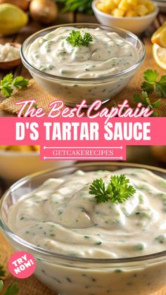 the best captain's d's tartar sauce recipe is in two bowls