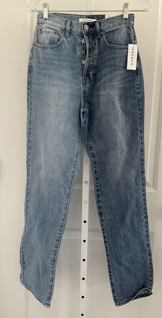 Pacsun Dad Jean. Size 24. New With Tags. Casual Faded Bottoms With Button Closure, Dad Jeans, Jeans Distressed, Pacsun, Womens Sizes, Women Accessories, Sun, Tags, Clothes For Women