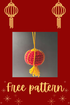 crochet chinese lantern Crochet Chinese Lantern, Lunar New Year Crochet Pattern, Mystic Lantern Crochet Pattern Free, Mystic Lantern Crochet Pattern, Chinese New Year Dragon Amigurumi, Chinese Lanterns, Year Of The Dragon, Holiday Crochet, Lunar New