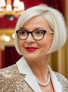 Short Hairstyles for Over 50 with Glasses – The Ultimate Bob Guide – Hairtstyles Pedia Cameron Diaz Short Hair Bob, Traditional Bob Haircut For Women, Hair Styles Over 60 Woman, Slightly Stacked Bob, Bobstyle Haircuts, Stacked Short Bob, Bob Hairstyles With Glasses, Jaw Length Bob, Hairstyles For Over 50