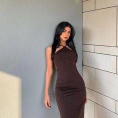 Chic Clothing Style, Backless Midi Dress, Club Party Dresses, Bodycon Dress Parties, Midi Dress Summer, Moda Vintage, Halterneck Dress, Midi Dress Sleeveless, Midi Dress Bodycon