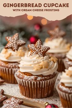 gingerbread cupcakes with cream cheese frosting