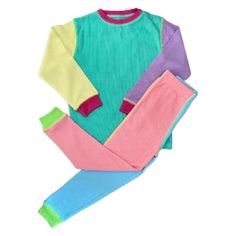 100% Organic Waffle Cotton Kids 2 Piece Set – Black Wagon Kids Color Block Clothes, Bright Outfits, Waffle Toppings, Block Colour, Bold Color Palette, Long Johns, Brand Label, Top Pants Set, To Be Loved