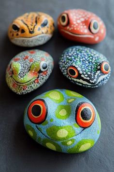 52 Painted Rock Ideas: Easy & Creative Designs for All Ages Painted Rock Ideas, Small Bites Appetizers, Diy Techniques, Miniature Portraits, Rock Ideas, Rock Painting Designs, Elegant Font, Can Crafts, Colorful Fish