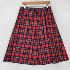 Pendleton Skirt Womens 16 Red Blue Tartan Plaid A Line Wool Midi Vintage. New With Tag. No Flaws Noted. Please Reference Photos For Approximate Measurements Measurements Are Taken Unstretched And Laying Flat Due To Variances In Monitor And Screen Resolutions Colors May Vary In Person Please Send A Message With Any Questions You Have That Weren't Answered Within The Listing This Item Is Free From Odors And Comes From A Smoke-Free Pet Friendly Home Classic Red Skirt, Classic Red Bottoms For Winter, Classic Red Winter Bottoms, Classic Red Winter Skirt, Red A-line Bottoms For Fall, Pendleton Skirt, Blue Tartan, Reference Photos, Pajama Shirt