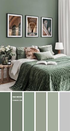 Soothing Bedroom Colors, Light Green Bedrooms, Green Bedroom Design, Bungalow Ideas, Soothing Bedroom, Simple Bed Designs, Best Bedroom Colors, Bedroom Colour, Bedroom Color Combination