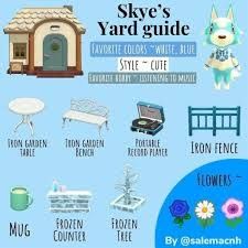 the sky's yard guide includes furniture, flowers and other things to do with them