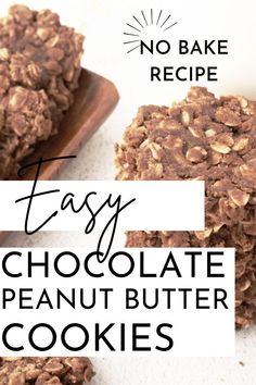 no bake recipe for easy chocolate peanut butter cookies