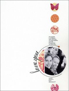 Simple layout by Laura Kurz Circle Scrapbook Layouts, Circle Scrapbook, Baby Scrapbook, Diy Scrapbook