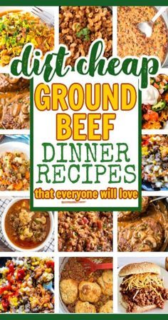 the cover of diy cheap ground beef dinner recipes that everyone will love