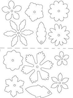 the paper flowers are cut out and ready to be colored