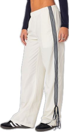 Athleisure Loungewear Bottoms With Side Stripes, Jogging Joggers With Side Stripes, Sportswear Joggers With Side Stripes, Sporty Spring Activewear With Side Stripes, Sporty Loungewear Bottoms With Side Stripes, Jogging Sweatpants With Side Stripes, Athleisure Activewear With Three Stripes For Lounging, Athleisure Joggers With Side Stripes For Loungewear, Sports Sweatpants With Three Stripes