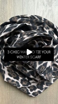 GRAZIA | DAILY STYLE INSPO on Instagram: "3 chic ways to tie your scarf this fall and winter…which one is your fave?! 
.
Leopard Scarf: @zara (9967/210)
.
.
.
#howto #scarfstyle #leopardprint #winterscarf #zarastyle" Scarf Ties Ideas, Scarf Tips, Tying Scarves, Scarf Wearing, Scarf Ideas, Clothing Tips, Ways To Wear A Scarf, Leopard Scarf, How To Wear A Scarf