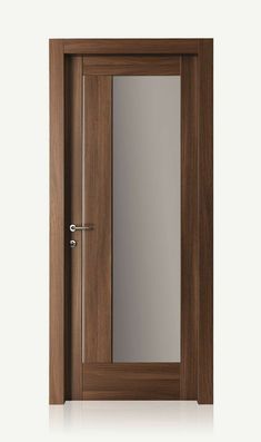 an open wooden door with a mirror on the front and side panels to the outside