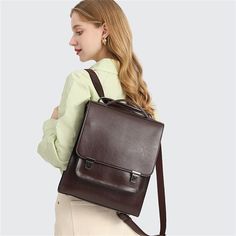 Free U.S. shipping. Style: Commuting , color:Brown, suite for season：Spring, Summer, Autumn, Winter ，Anniversary, Going out, Hanging out, Material Genuine Leather, Coffee Brown Retro Leather Flap School Backpack Shoulder 2Way Backpack Brown Satchel Backpack For Office, Brown Office Satchel Backpack, Casual Brown Backpack For Business, Classic Brown Backpack For School, Brown Large Capacity Leather Backpack For Office, Brown Leather Backpack With Large Capacity For Office, Classic Brown School Backpack, Brown Leather Backpack With Adjustable Strap For Office, Brown Leather Backpack For Office