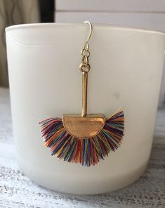 THESE ARE BACK And are so adorable! These multi-colored rainbow fan earrings with gold metal accents will go with EVERYTHING! Nickel free ear wires. Rainbow Fan, Fan Earrings, Metal Accents, So Adorable, Metallic Accents, Tassel Earrings, Ear Wire, Unique Earrings, Ear Wires