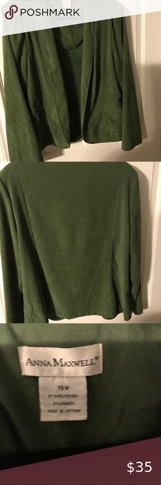 Green Suede Jacket This is a very sharp looking green suede jacket. Comfortable as well as stylish. Anna Maxwell Jackets & Coats Blazers & Suit Jackets Green Suede Jacket, Green Suede, Suede Jacket, Suit Jackets, Blazer Suit, Khaki Pants, Suit Jacket