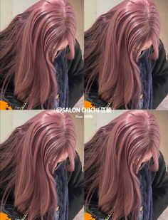 Dusty Pink Hair, Pink Hair Streaks, Ash Pink, Korean Hair Color, Strawberry Hair, Hair Color Underneath, Hair Inspiration Long, Hair Upstyles, Hair Magazine