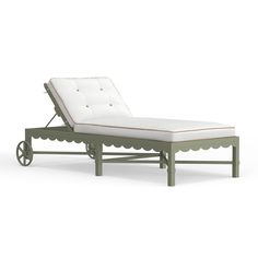 White-with-Beige-Welt Outdoor Sunbed, Upholstery Fabric Samples, Green Lounge, Kids Duvet, Pool Lounger, Patio Inspiration, Chaise Lounger, Kids Nightstand, Outdoor Accent Table