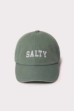 - Best selling Salty baseball cap! - 100% Cotton - One size fits most Casual Baseball Cap With Letter Print For Baseball Season, Casual Trucker Hat With Letter Print For Baseball Season, Casual Letter Print Baseball Cap For Baseball Season, Casual Letter Print Trucker Hat For Baseball Season, Casual Letter Print Baseball Cap, Trendy Outdoor Baseball Cap With Letter Print, Sporty Baseball Cap With Letter Print For Spring, Sporty Hats With Letter Print For Spring, Sporty Spring Baseball Cap With Letter Print