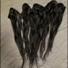 1.5 Packs (1 Pack Is 120 Grams, 1/2 A Pack 60 Grams) Of 24 Inches Cut Them To About 22 Inches. Bought For $842 Worn Only Twice. Black Bombshell, Weft Extensions, Hand Tied Wefts, Hair Black, 2 A, Wig Hairstyles, Black Hair, Womens Hairstyles, Human Hair