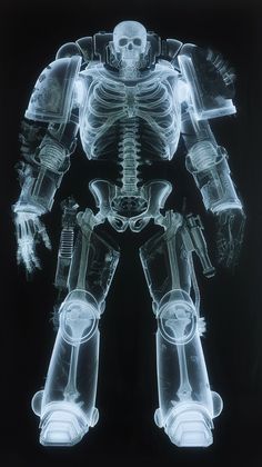 an x - ray image of a skeleton with arms and legs