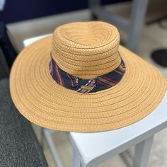 New Steve Madden Beach Hat Tags Still On It One Size 100% Paper Yarn Wrapped In A Cute Blue Pattern A Floppy Large Hat Perfect For A Beach Day! Summer Blue Straw Travel Hat, Summer Travel Blue Straw Hat, Blue Wide Brim Straw Hat For Travel, Blue Summer Hats For Day Out, Blue Wide Brim Hat For Day Out, Blue Summer Hat For Day Out, Blue Wide-brim Hat For Day Out, Blue Wide Brim Panama Hat For Summer, Blue Boater Hat With Curved Brim For Beach