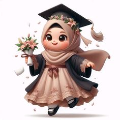 Anime Hijab, Natural Fence, Desain Quilling, Graduation Theme, Wallpaper Iphone, Inspirational Words, Iphone Wallpaper, University, Education