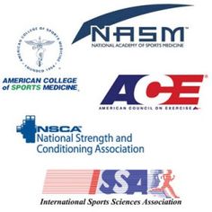 various sports and medical logos are shown in this image, including the american college of sport medicine