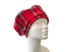 Red tartan women's fleece beret  * super cute beret is a timeless classic vintage style  * great gift for her  * perfect addition to your fall and winter clothing * brightens up any outfit * one size fits all * super soft and comfortable fleece fabric, not lined. The colour may be slightly different from the picture shown on the website caused brightness of different computer screen or the lighting. Click here to see all of our beret collection: https://www.etsy.com/uk/shop/IamMeStoreUK?ref=sell Adjustable Red Winter Beret, Red Adjustable Winter Beret, Cute Beret, Winter Beret, Pom Pom Headband, Velvet Turban, Jersey Headband, Classic Vintage Style, French Beret