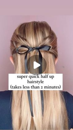 Audrey McClelland on Instagram: "SUPER SIMPLE HALF UP HAIRSTYLE THAT YOU CAN DO IN LESS THAN 2 MINUTES (MAYBE 1!) 🥰 This is a pretty one and the fact that you can do it so quickly just makes it that much better! 
.
I will share where to find those velvet clip bows in my stories, they’re such a great hair accessory to have on hand.
.
#quickhairstyles #quickhairstyle #schoolhairstyles #schoolhair #hairstyles #hair #hairstyle #hairtutorial #hairtutorials #halfuphalfdownhairstyle #halfuphalfdown #halfupdo #halfup #hairdo #simplehairstyles #simplehair #simplehairstyle #easyhairstyles #easyhairstyle #easyhairstylesforgirls #cutehairstyles #cutehair #hairvideo #hairideas #hairinspo #hairinspiration #hairvideos #hairidea" Toddler Half Up Half Down Hair, Half Up Half Down Hair Easy, Hairstyle With Bow Clip, Easy Half Up Half Down Hairstyles, Hairdo Ideas, Half Up Hairstyle, Hairstyles Girl, Up Hairdos, Toddler Hairstyles