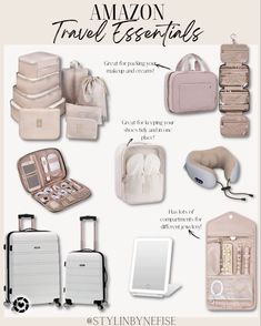 Tap pic to shop! ✨ Packing cubes, Amazon finds, Amazon, travel pillow, toiletry bag, luggage, white suitcases, suitcases, travel led mirror, travel shoe bag, Amazon travel accessories, travel gear, Amazon travel, luggage organizers, travel jewelry organizer, Amazon TikTok, travel bag, travel, travel must haves, travel makeup bag, travel mirror, travel neck pillow, electronic organizer, packing cube organizer, gift guide, travel, Amazon suitcase, suitcase, travel essentials Amazon Suitcase, Amazon Travel Must Haves, Organizer Amazon, Electronic Organizer, Suitcases Travel, Unique Travel Gifts, Shoe Bags For Travel, Suitcase Organization