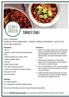 a recipe for turkey chili with avocado and tomatoes