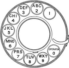 an old phone dial with numbers on it