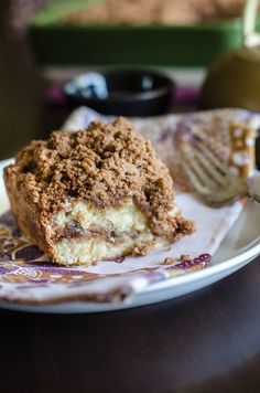 a close up of a piece of cake on a plate