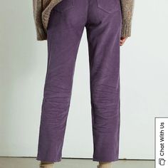 High Waisted Purple Straight Leg Jeans Purple Corduroy Bottoms With Pockets, Casual Purple Corduroy Bottoms, Purple Cotton Bottoms For Fall, Pacsun Pants, Corduroy Jeans, Jeans Color, Colored Jeans, Pacsun, Color Purple