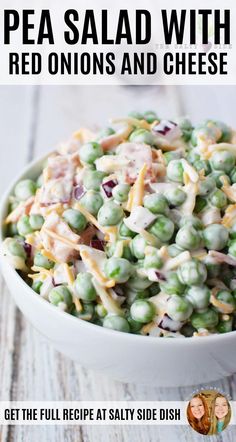 a white bowl filled with salad on top of a wooden table