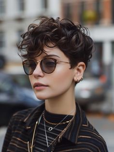 Pixie Cut for Wavy Hair: Effortlessly Chic Styles and Tips for Perfect Maintenance Undercut Wavy Hair, 60s Pixie Haircut, Pixie Haircut For Curly Hair, Very Short Curly Hair Pixie, Styles For Wavy Hair, Pixie Cut For Wavy Hair, Pixie Wavy Hair, Pixie Cut Wavy Hair, Short Wavy Pixie