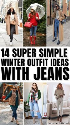 Casual Sunday Outfit Winter, Simple Winter Outfit Ideas, Outfit Ideas With Jeans, Casual Sunday Outfit, Winter Outfits Fashion, Winter Vacation Outfits, Lady Decluttered, Simple Winter Outfits, Fashion Forward Outfits