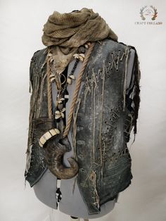 Shaman Aesthetic Clothing, Water World Movie, Good Costumes, Primitive Clothing, Apocalyptic Costume, Post Apocalyptic Costume, Troll Costume, Apocalyptic Clothing, Wasteland Weekend