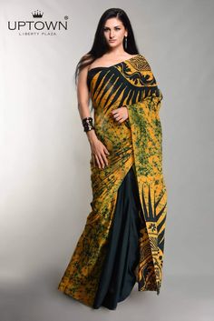 Digital Saree, Batik Ideas, Print Saree, Lehenga Collection