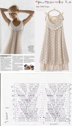 an image of a woman's dress and instructions for the sewing pattern on it