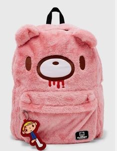 You are purchasing a backpack of: Gloomy Bear Fuzzy - Naughty Bear  Brand New with Tag NWT Details: Approximate 12" x 6" x 17" Polyester; nylon Side pockets Front zipper charm Laptop pocket I will ship this item in a box with care  Please check out my other items for sale Bear Backpack, Kei Visual, Barbie Stuff, Tall Hoodies, Plush Backpack, Pink Backpack, Bear Design, Hamsters