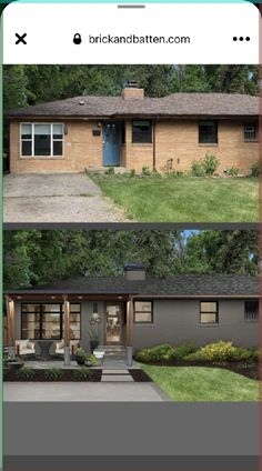 before and after photos of a house