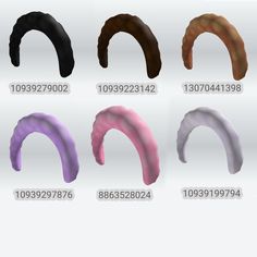 an image of different colored hair styles