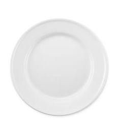 an empty white plate on a white background