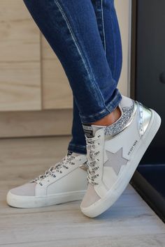 Vintage Havana slip-on style high top sneakers with lace-up construction Styling High Top Sneakers, Vintage Havana Sneakers, Short Dresses Party, Sneaker Heels Wedges, Closet Candy Boutique, Vintage Havana, Star Design, Christmas 2023, Heels & Wedges